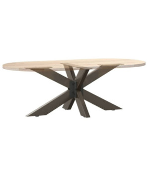 Picior masă de cafea, formă de păianjen, negru, 98x58x(42-43) cm, oțel - WOODBB3370