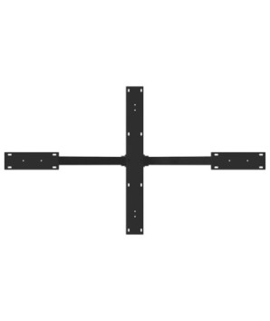 Picior masă de sufragerie în formă de păianjen, negru, 120x68x(72-73) cm, oțel - WOODBB3371