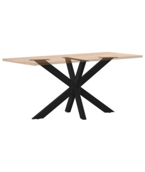 Picior masă de sufragerie în formă de păianjen, negru, 120x68x(72-73) cm, oțel - WOODBB3371