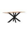 Picior masă de sufragerie în formă de păianjen, negru, 120x68x(72-73) cm, oțel - WOODBB3371