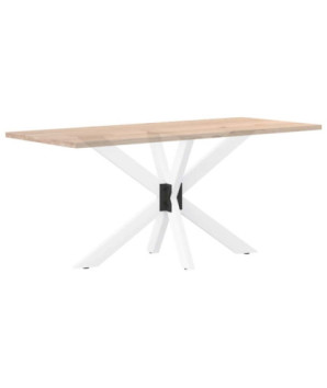 Picior masă de sufragerie, formă de păianjen, alb, 120x68x(72-73) cm, oțel - WOODBB3372