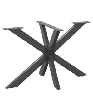 Picior masă de sufragerie, formă de păianjen, antracit, 120x68x(72-73) cm, oțel - WOODBB3373