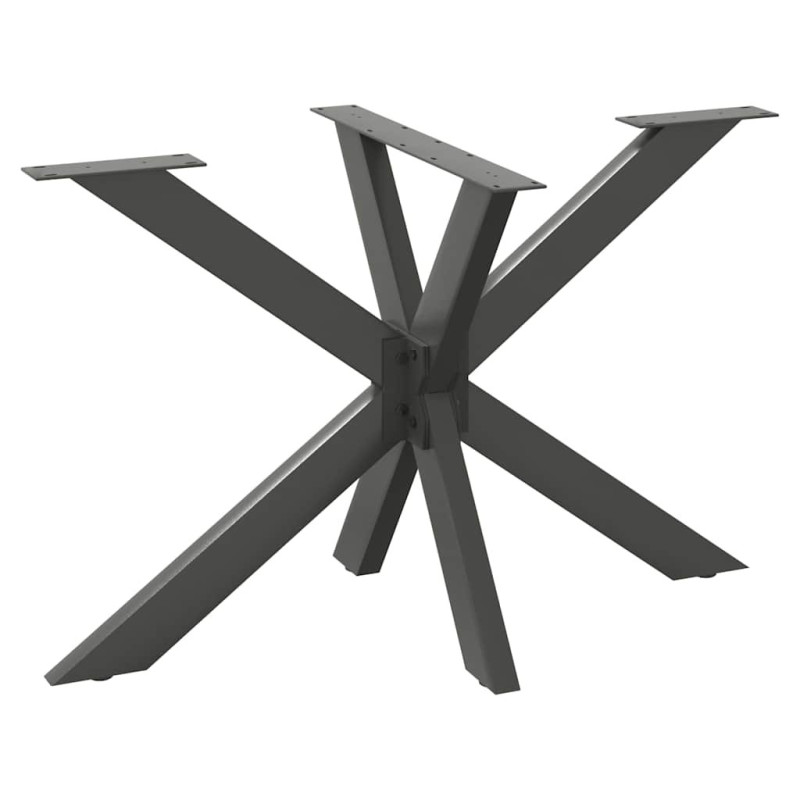 Picior masă de sufragerie, formă de păianjen, antracit, 120x68x(72-73) cm, oțel - WOODBB3373