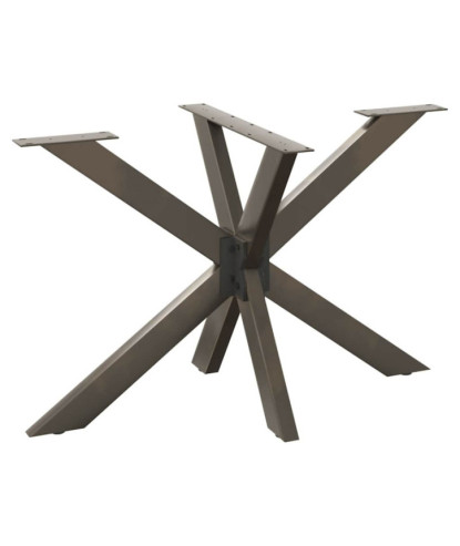 Picior masă de sufragerie în formă de păianjen, negru, 120x68x(72-73) cm, oțel - WOODBB3374