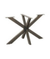 Picior masă de sufragerie în formă de păianjen, negru, 120x68x(72-73) cm, oțel - WOODBB3374