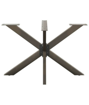 Picior masă de sufragerie în formă de păianjen, negru, 120x68x(72-73) cm, oțel - WOODBB3374