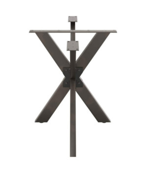 Picior masă de sufragerie în formă de păianjen, negru, 120x68x(72-73) cm, oțel - WOODBB3374