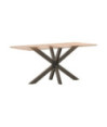 Picior masă de sufragerie în formă de păianjen, negru, 120x68x(72-73) cm, oțel - WOODBB3374