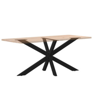 Picior masă de sufragerie în formă de păianjen, negru, 150x78x(72-73) cm, oțel - WOODBB3375