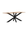Picior masă de sufragerie în formă de păianjen, negru, 150x78x(72-73) cm, oțel - WOODBB3375