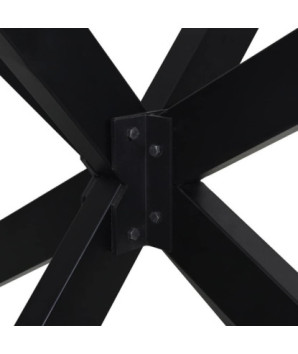 Picior masă de sufragerie în formă de păianjen, negru, 150x78x(72-73) cm, oțel - WOODBB3375