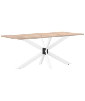 Picior masă de sufragerie, formă de păianjen, alb, 150x78x(72-73) cm, oțel - WOODBB3376