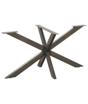 Picior masă de sufragerie în formă de păianjen, negru, 150x78x(72-73) cm, oțel - WOODBB3378