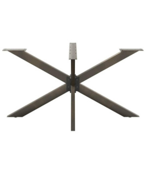 Picior masă de sufragerie în formă de păianjen, negru, 150x78x(72-73) cm, oțel - WOODBB3378