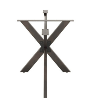 Picior masă de sufragerie în formă de păianjen, negru, 150x78x(72-73) cm, oțel - WOODBB3378