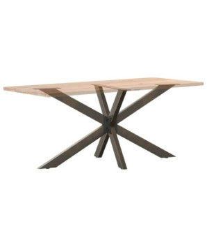 Picior masă de sufragerie în formă de păianjen, negru, 150x78x(72-73) cm, oțel - WOODBB3378