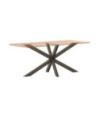 Picior masă de sufragerie în formă de păianjen, negru, 150x78x(72-73) cm, oțel - WOODBB3378