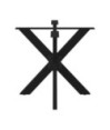 Picior masă de sufragerie, formă de păianjen, negru, 85x85x(72-73) cm, oțel - WOODBB3379