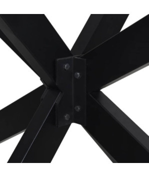 Picior masă de sufragerie, formă de păianjen, negru, 85x85x(72-73) cm, oțel - WOODBB3379