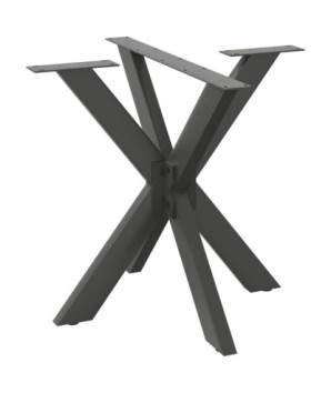 Picior masă de sufragerie, formă de păianjen, antracit, 85x85x(72-73) cm, oțel - WOODBB3381