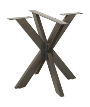 Picior masă de sufragerie, formă de păianjen, negru, 85x85x(72-73) cm, oțel - WOODBB3382