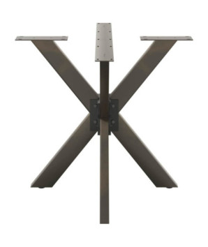 Picior masă de sufragerie, formă de păianjen, negru, 85x85x(72-73) cm, oțel - WOODBB3382