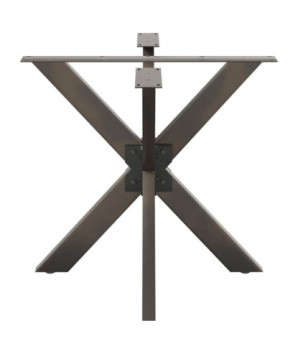 Picior masă de sufragerie, formă de păianjen, negru, 85x85x(72-73) cm, oțel - WOODBB3382
