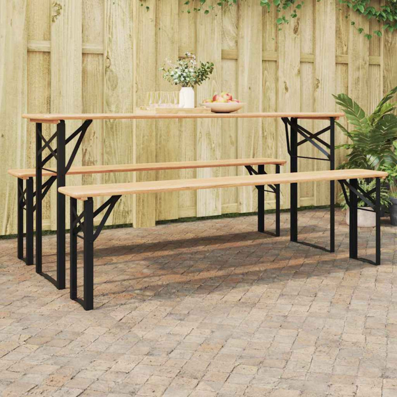 Picior de masă pentru bere 2 pcs Negru 39 x 3 x 75 cm - WOODBB3383