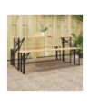 Picior de masă pentru bere 2 pcs Negru 39 x 3 x 75 cm - WOODBB3383
