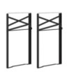 Picior de masă pentru bere 2 pcs Negru 39 x 3 x 75 cm - WOODBB3383