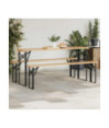 Picior de masă pentru bere 2 pcs Negru 39 x 3 x 75 cm - WOODBB3383
