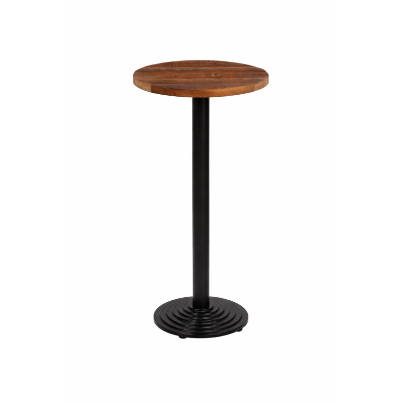Masă rotundă cu aspect industrial, din lemn masiv reciclat, Ø40x3,8 cm Masă rotundă cu aspect industrial, din lemn masiv reciclat, Ø40x3,8 cm