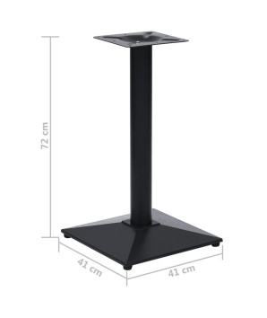 Masă Bistro Ø40 cm Lemn Reciclat + Picior Fontă Negru 41x41x72 cm