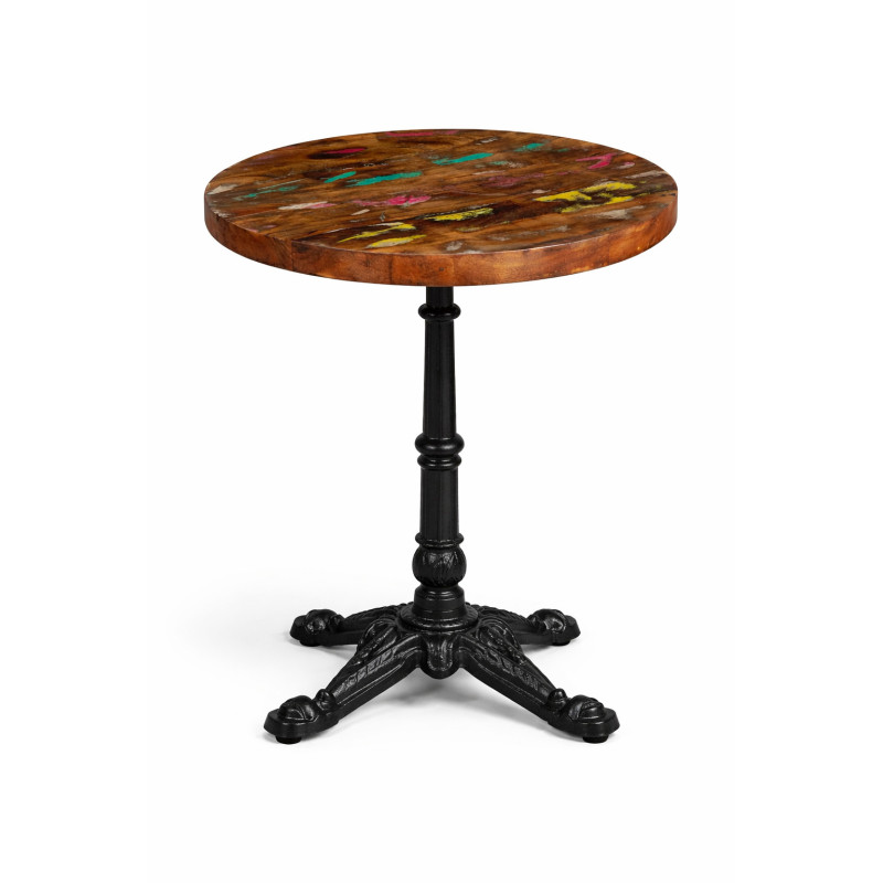 Masă rotundă cu aspect vintage, din lemn masiv reciclat, Ø60x2,5 cm Masă rotundă cu aspect vintage, din lemn masiv reciclat, Ø60x2,5 cm