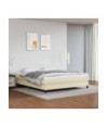 Saltea cu arcuri buzunar, fermitate medie, crem, 180x200x20 cm, piele ecologică - WOODBB3399