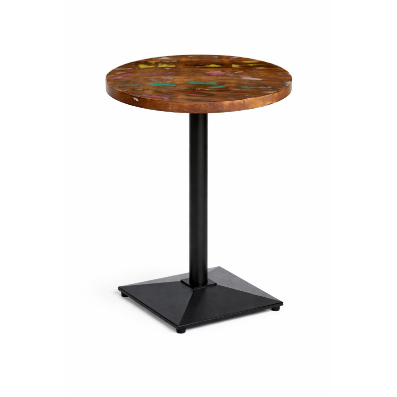 Masă rotundă cu aspect vintage, din lemn masiv reciclat, Ø50x3,8 cm Masă rotundă cu aspect vintage, din lemn masiv reciclat, Ø50x3,8 cm