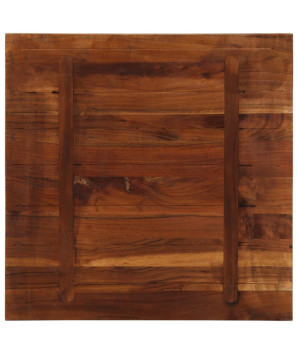 Masă patrată cu aspect industrial, din lemn masiv reciclat, 80x80 cm