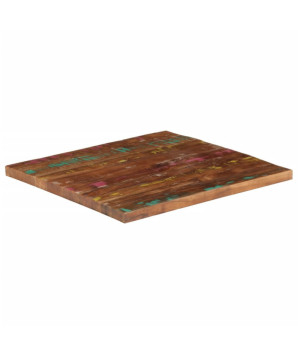 Masă Bistro Înaltă 80x80 cm Lemn Reciclat + Picior Fontă 76x76x107 cm