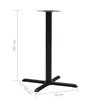 Masă Bistro Înaltă 80x80 cm Lemn Reciclat + Picior Fontă 76x76x107 cm