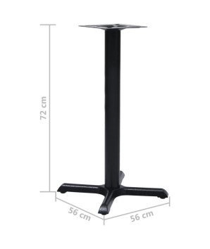 Masă Bistro 70x70 cm Lemn Reciclat + Picior Fontă 56x56x72 cm
