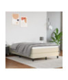 Saltea cu arcuri buzunar, fermitate medie, crem, 120x200x20 cm, piele ecologică - WOODBB3409