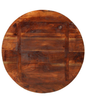 Masă Bistro Ø70 cm Lemn Reciclat + Picior Fontă 52x52x72 cm