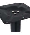 Masă rotundă cu aspect industrial, din lemn masiv reciclat, Ø50x109,5 cm