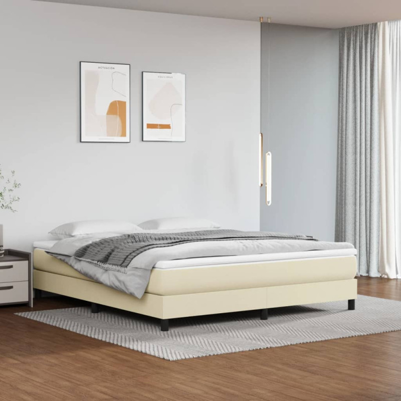 Saltea cu arcuri buzunar, fermitate medie, crem, 160x200x20 cm, piele ecologică - WOODBB3417 Saltea cu arcuri buzunar, fermitate medie, crem, 160x200x20 cm, piele ecologică - WOODBB3417