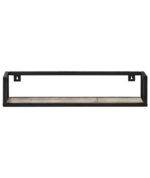 Rafturi de perete, 2 buc., 80 cm, lemn reciclat, cu aspect industrial - WOODBB52