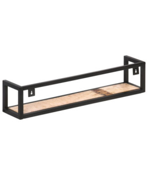 Rafturi de perete, 2 buc., 80 cm, lemn reciclat, cu aspect industrial - WOODBB52
