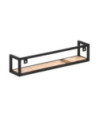 Rafturi de perete, 2 buc., 80 cm, lemn reciclat, cu aspect industrial - WOODBB52