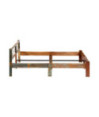 Cadru de pat, 180 x 200 cm, lemn reciclat, cu aspect antichizat - WOODBB365