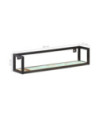 Rafturi de perete, 2 buc., 80 cm, lemn reciclat, cu aspect industrial - WOODBB52