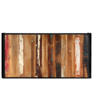Masă de bucătărie pentru 6 persoane, aspect vintage, din lemn masiv reciclat, dreptunghiulară, 180 x 90 x 76 cm